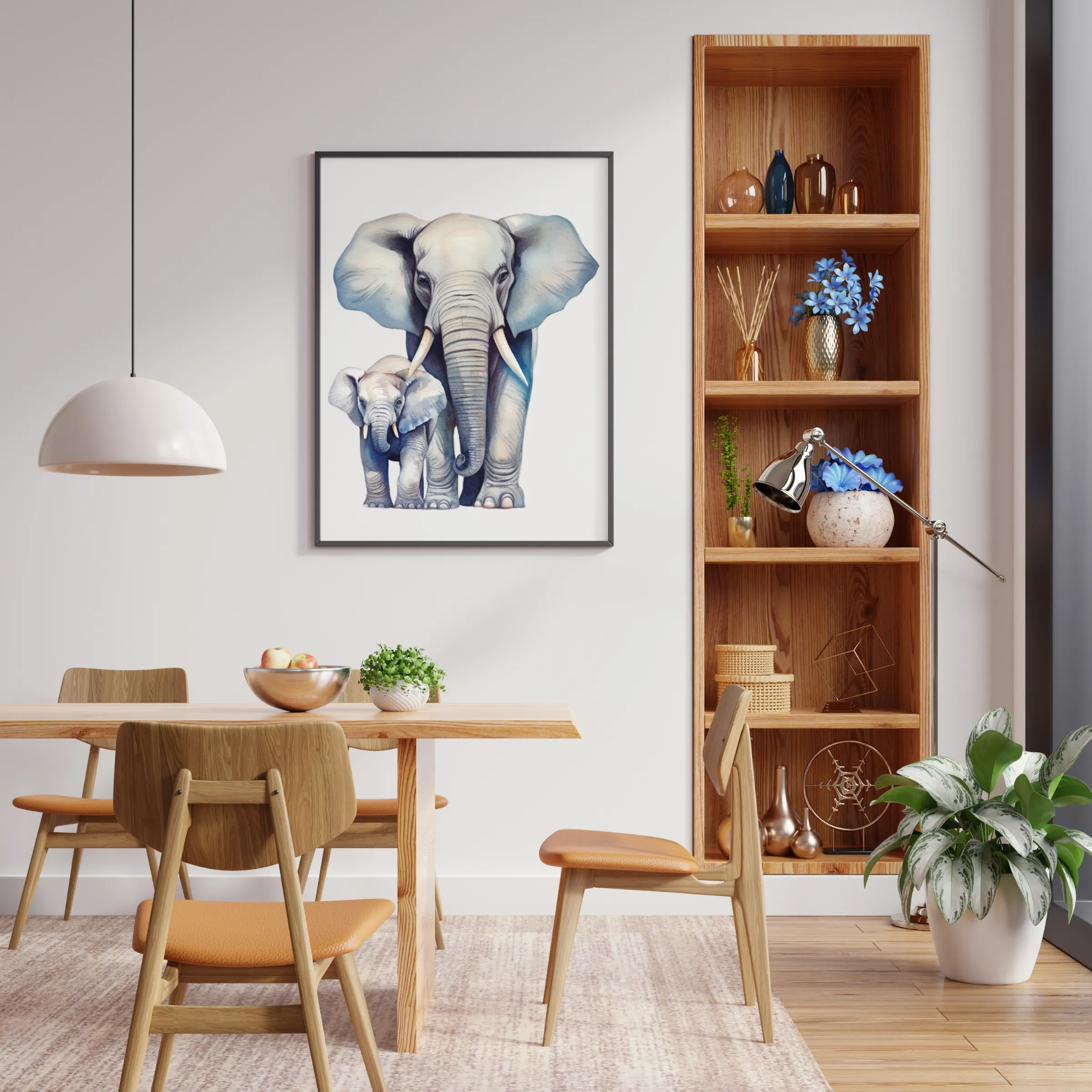 Elephant Canvas Art Printable Digital Art (36x36) ELE003