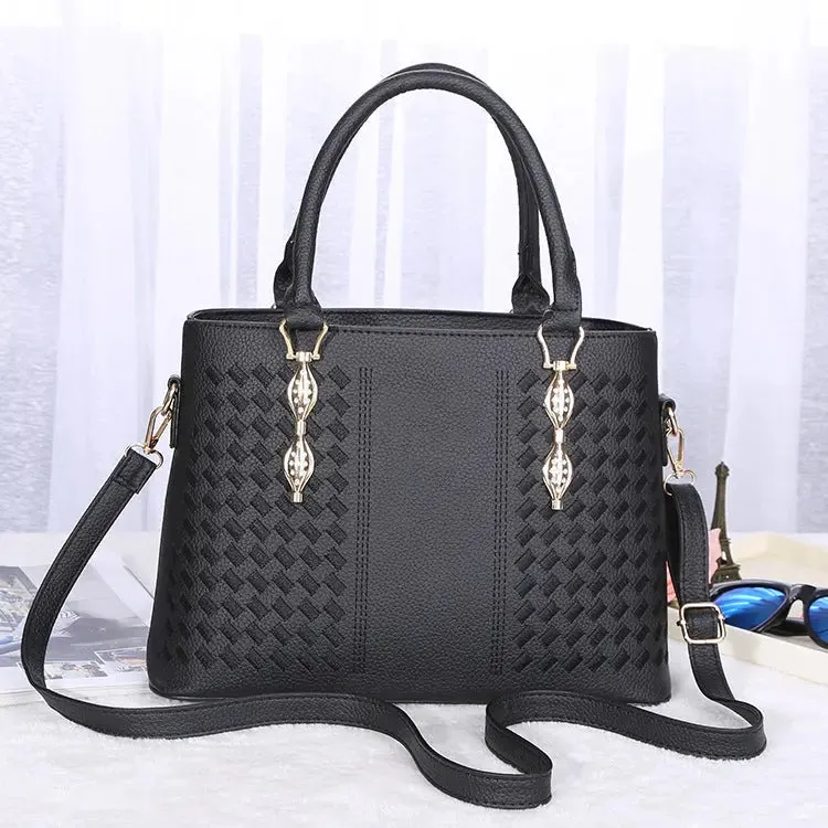 Embroidered Shoulder Handbag