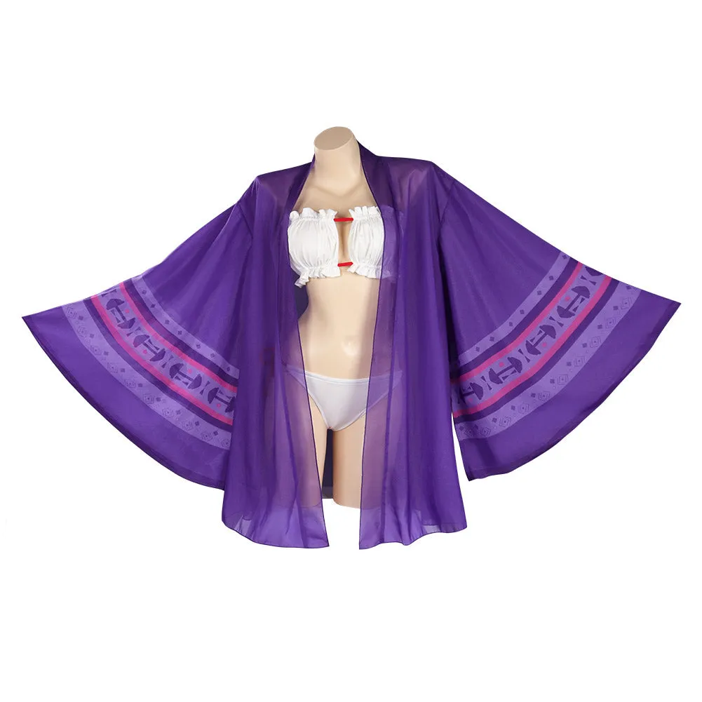 Encanto Luisa Madrigal Cosplay Bikni Swimsuit Cloak Kimono Coat Costume Outfits Halloween Carnival Suit-cossky®