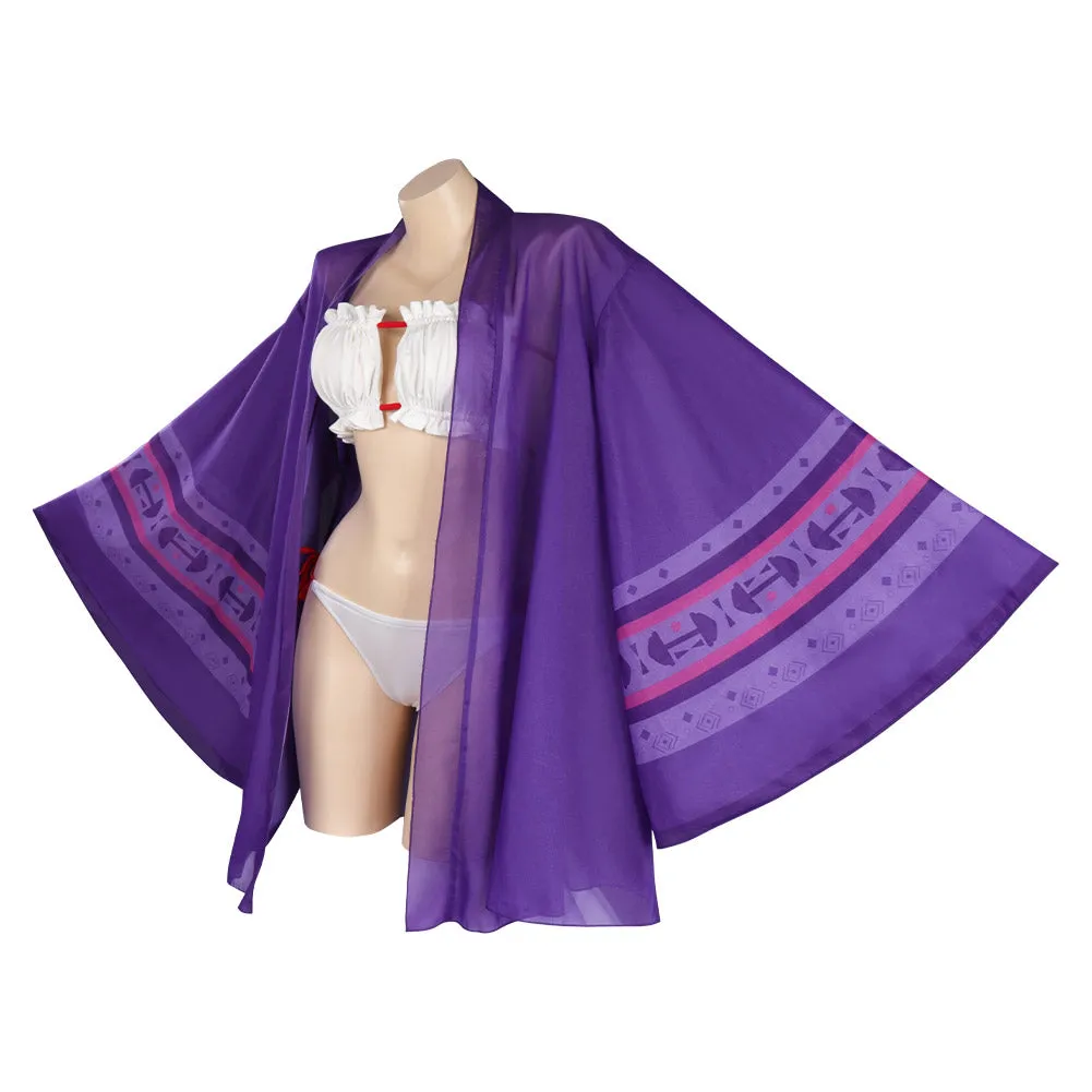 Encanto Luisa Madrigal Cosplay Bikni Swimsuit Cloak Kimono Coat Costume Outfits Halloween Carnival Suit-cossky®