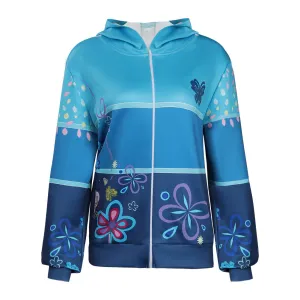 Encanto Mirabel Hoodie Zip Up Jacket Coat  Cosplay Costume Halloween Carnival Suit