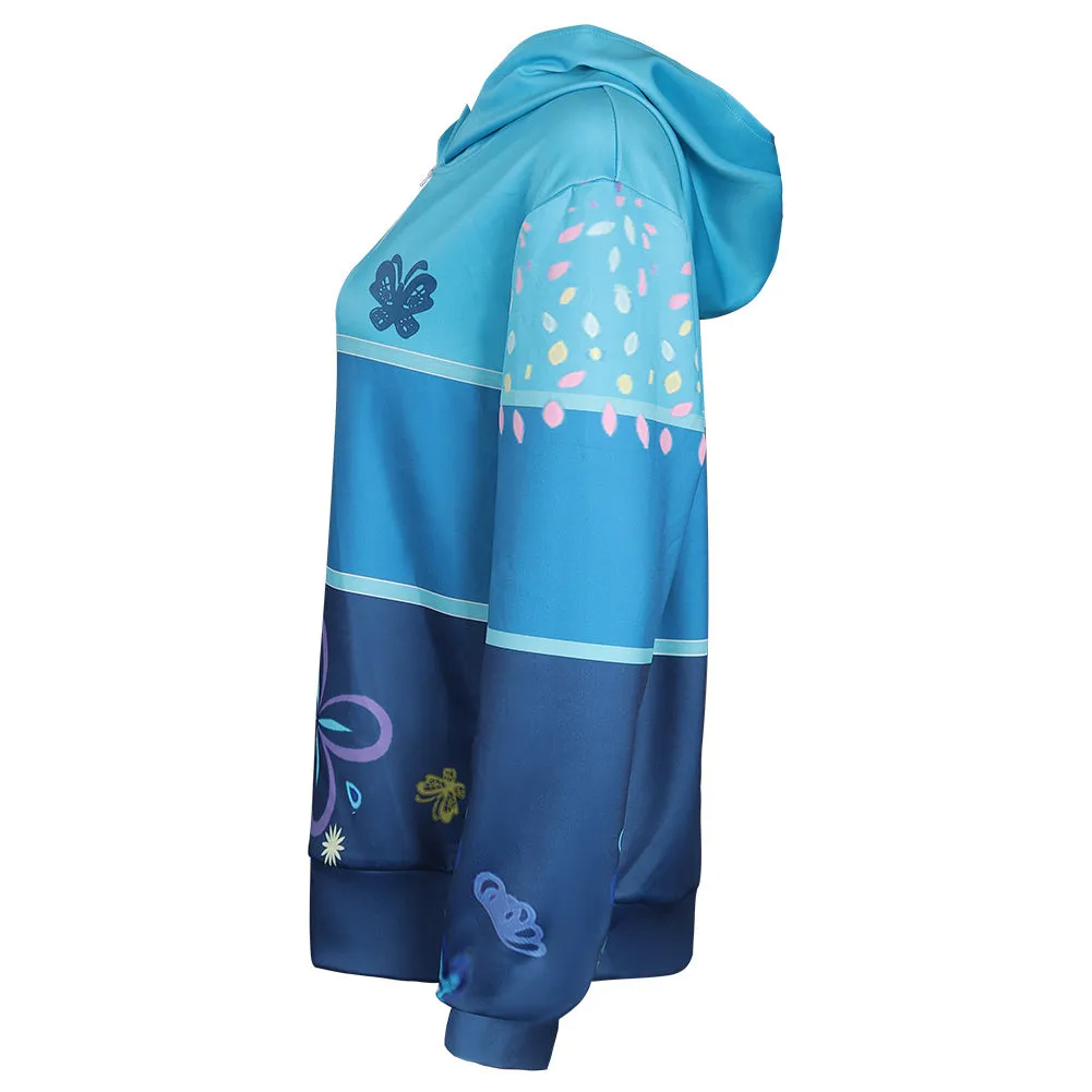 Encanto Mirabel Hoodie Zip Up Jacket Coat  Cosplay Costume Halloween Carnival Suit