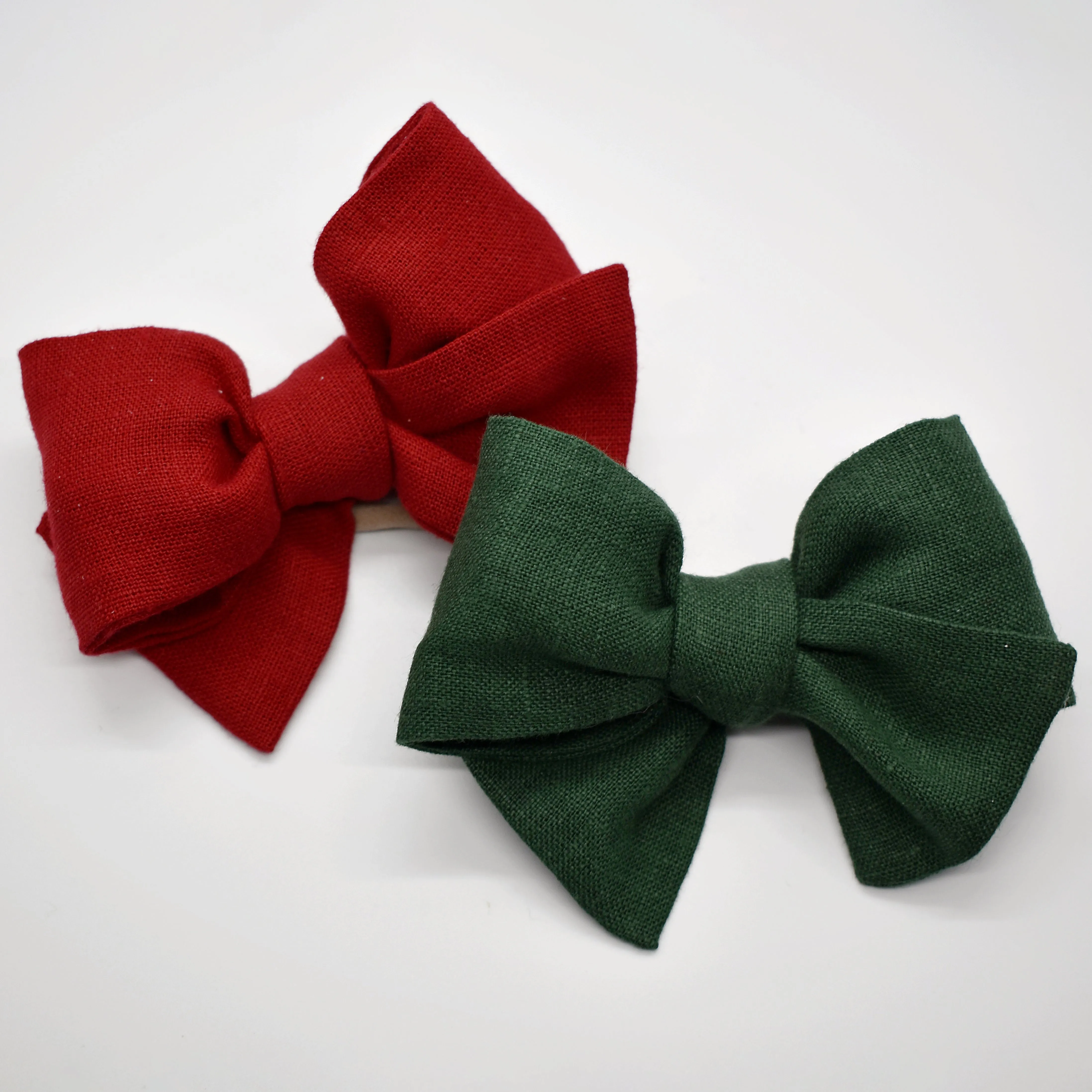 Evergreen Linen Bow