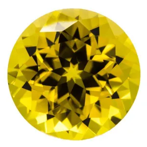 FAB Lab-Grown Round Yellow Sapphire Stone Size