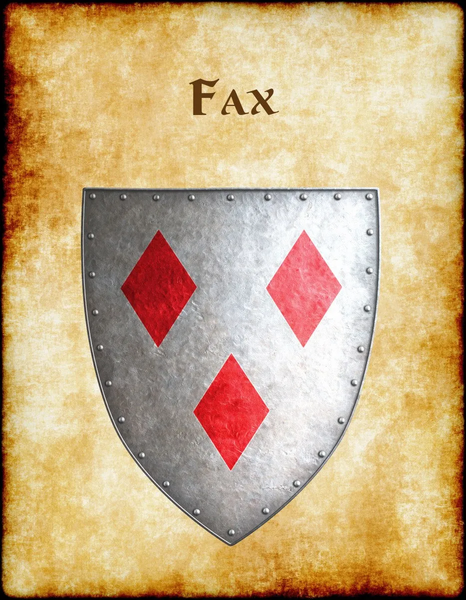 Fax Heraldry of Greyhawk Anna Meyer Cartography Canvas Art Print