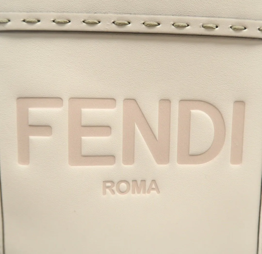 Fendi Sunshine Beige Leather Satchel Bag