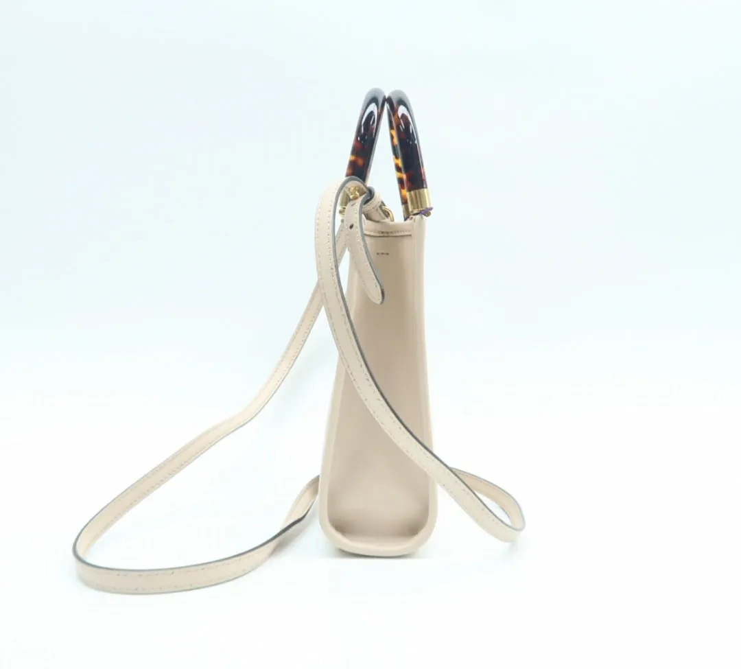 Fendi Sunshine Beige Leather Satchel Bag
