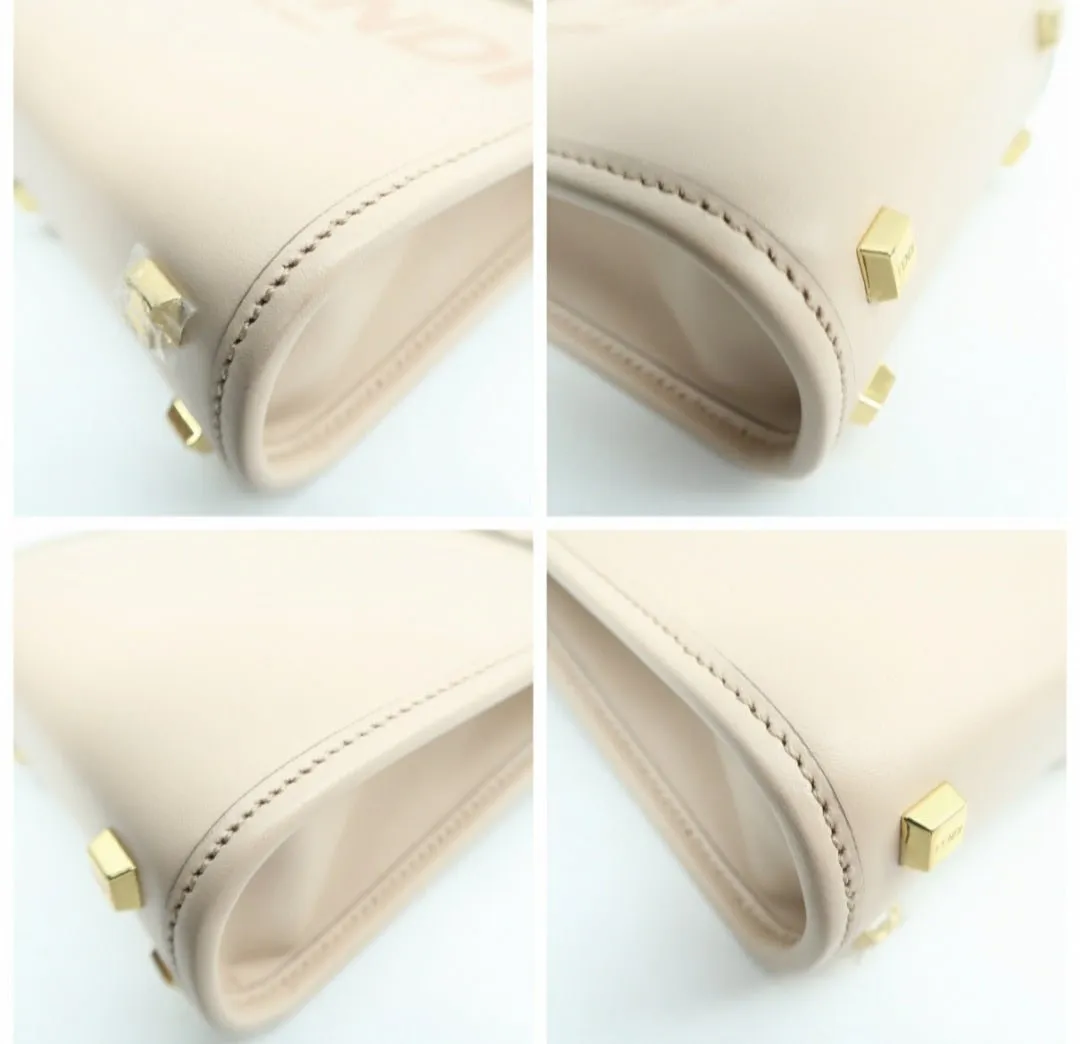 Fendi Sunshine Beige Leather Satchel Bag