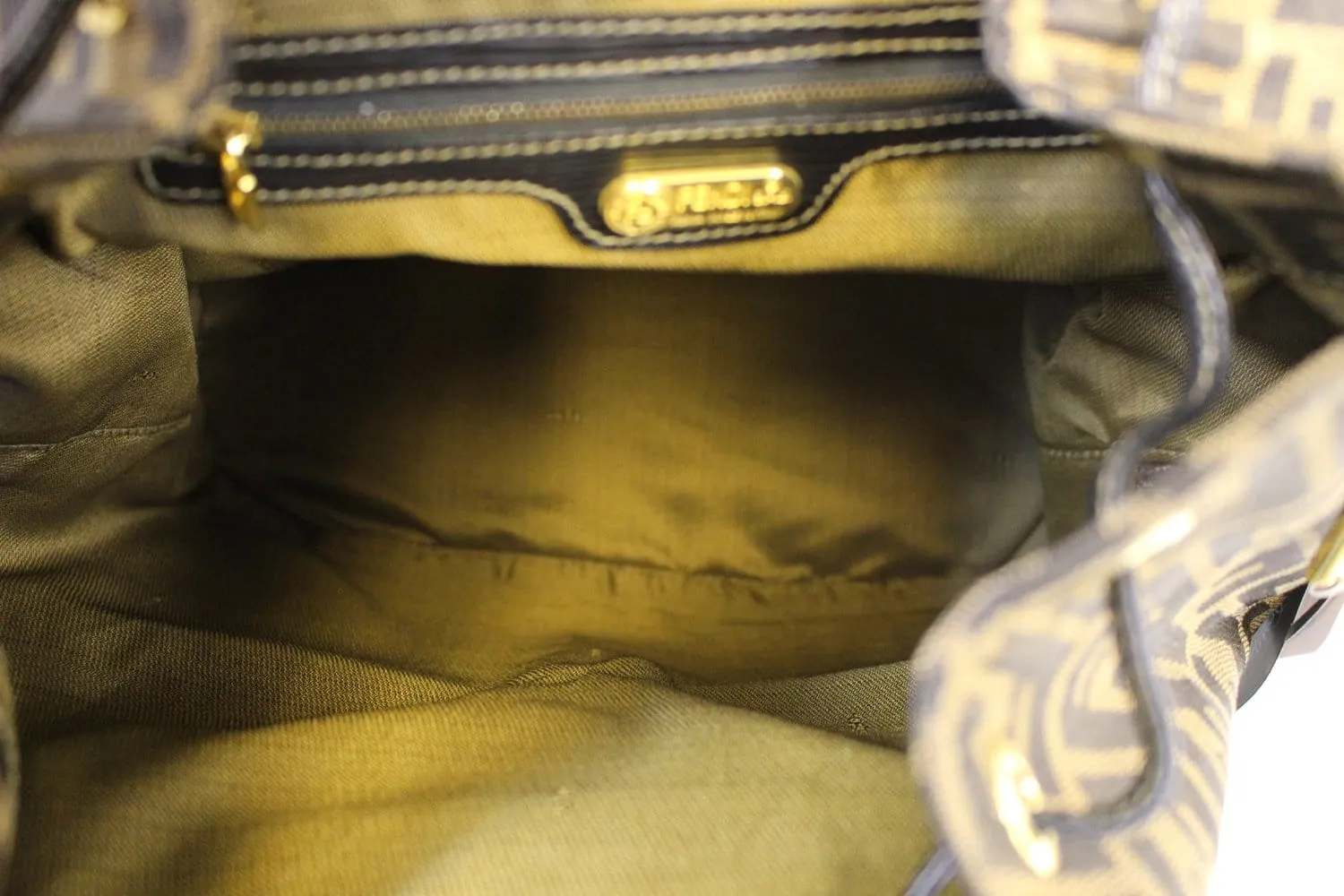 FENDI Zucca Monogram Canvas Backpack