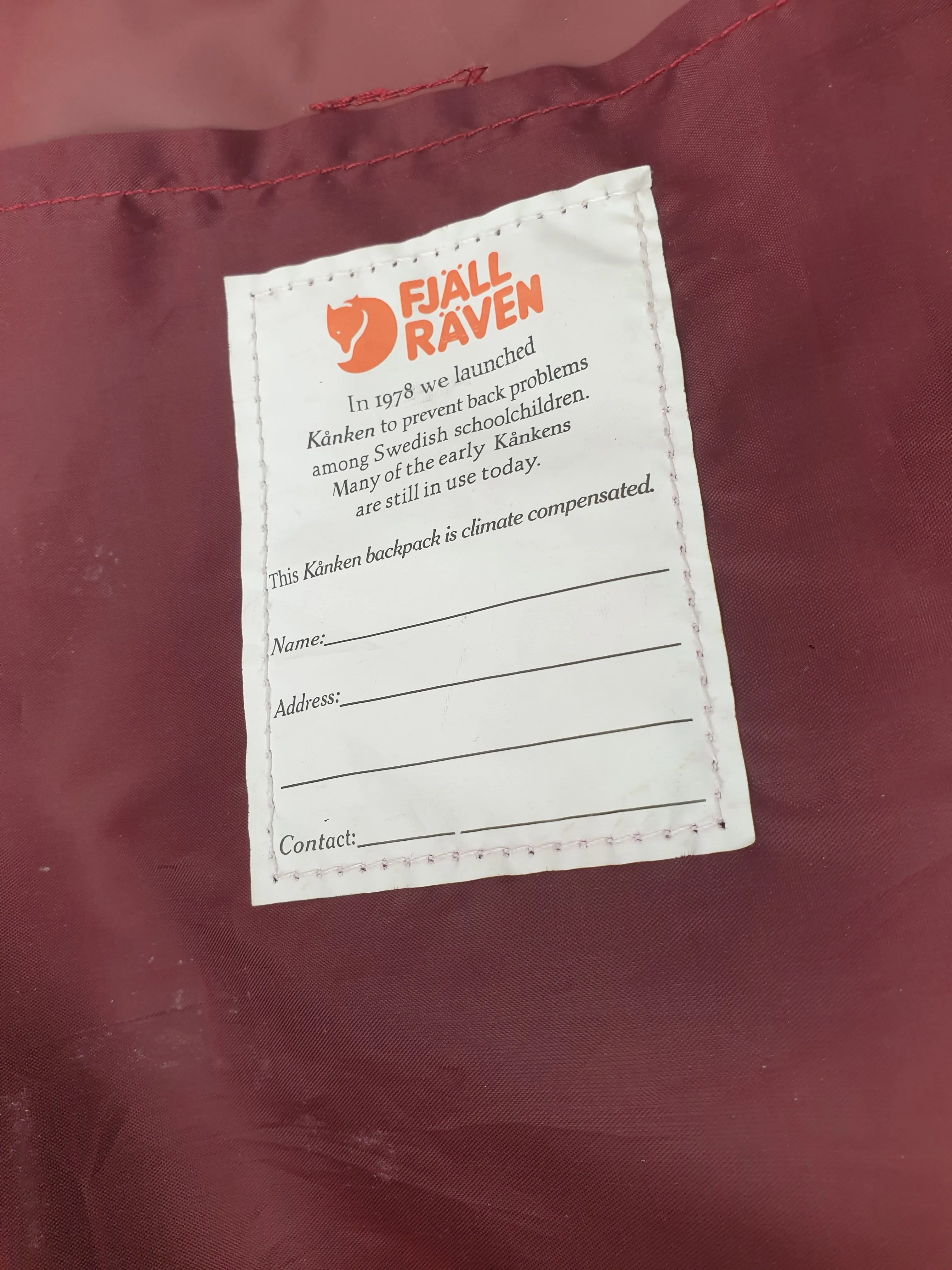 Fjallraven Kanken berry red backpack