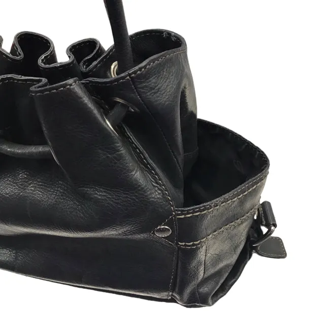 Fossil Black Hobo Shoulder Calfskin Bag