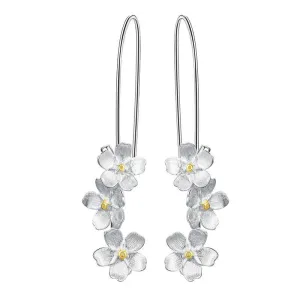 Fresh Elegant Forget-Me-Not Flower Dangle Earrings