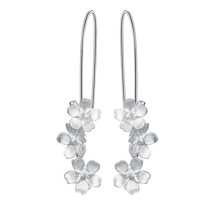 Fresh Elegant Forget-Me-Not Flower Dangle Earrings
