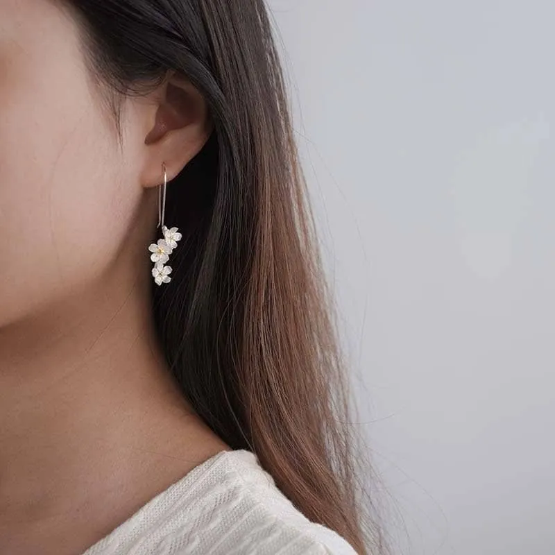 Fresh Elegant Forget-Me-Not Flower Dangle Earrings