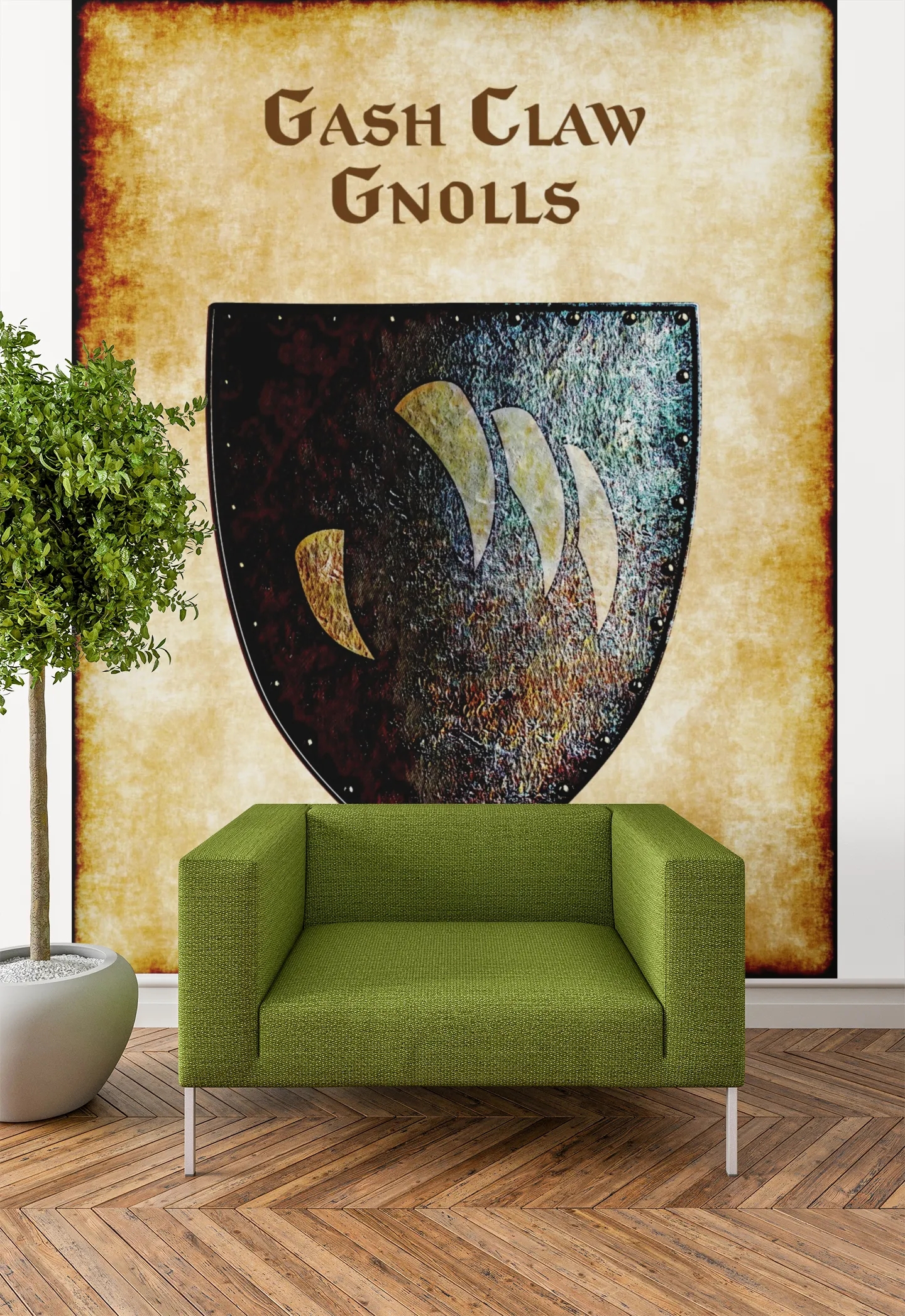 Gash Claw Gnolls Heraldry of Greyhawk Anna Meyer Cartography Canvas Art Print