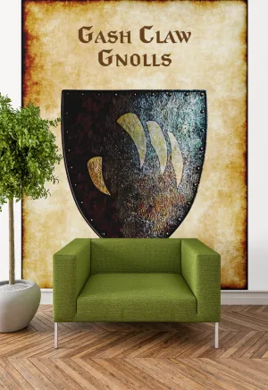 Gash Claw Gnolls Heraldry of Greyhawk Anna Meyer Cartography Canvas Art Print