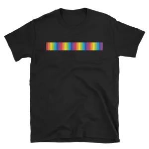Gay Pride T-shirt Rainbow T-shirt Black Gay Male Fit T Shirt
