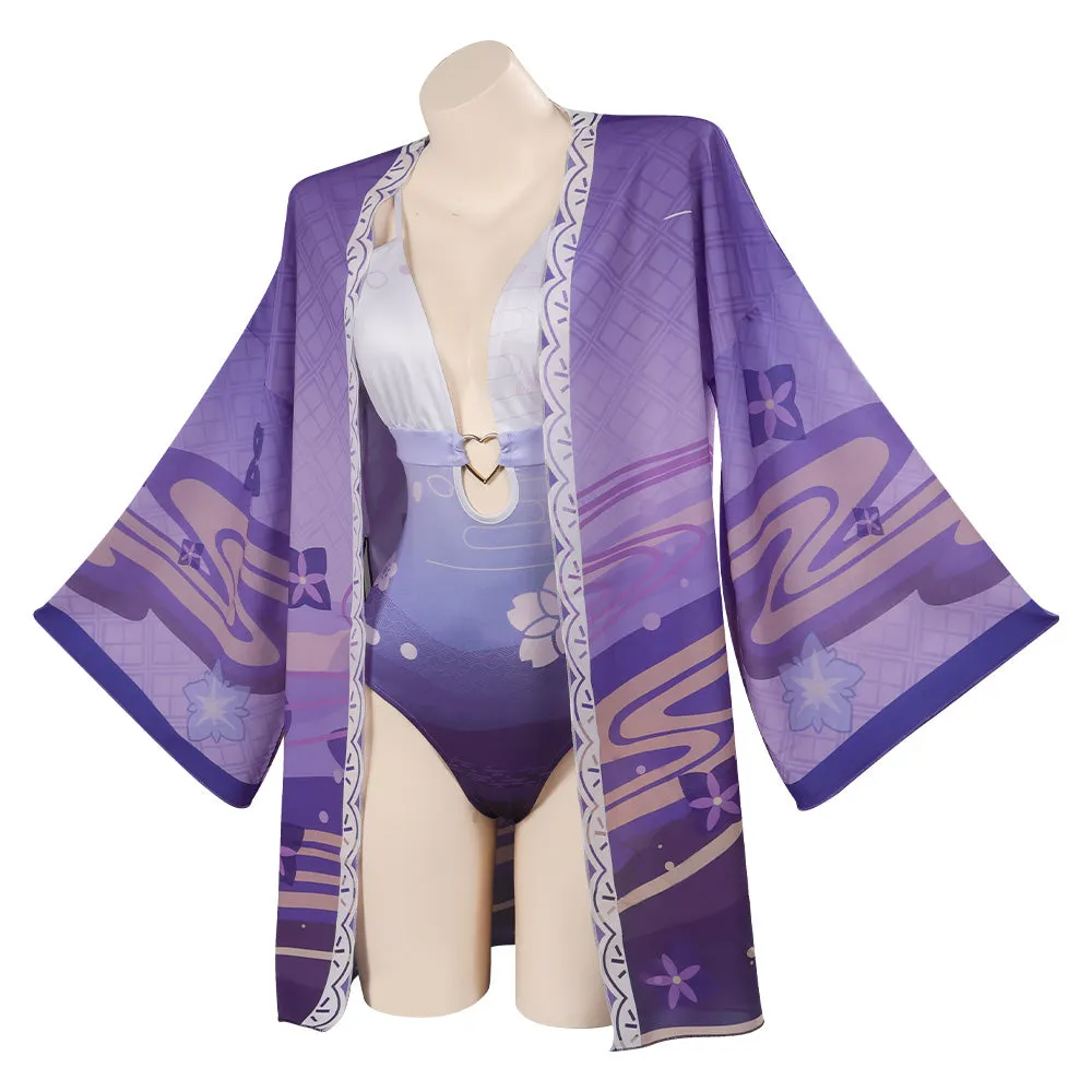 Genshin Impact Cosplay Costume Halloween Carnival Party Disguise Suit swimsuit Raiden Shogun