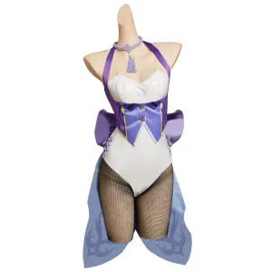 Genshin Impact Keqing Cosplay Costume Bunny Girls Jumpsuit Outfits Halloween Carnival Suit