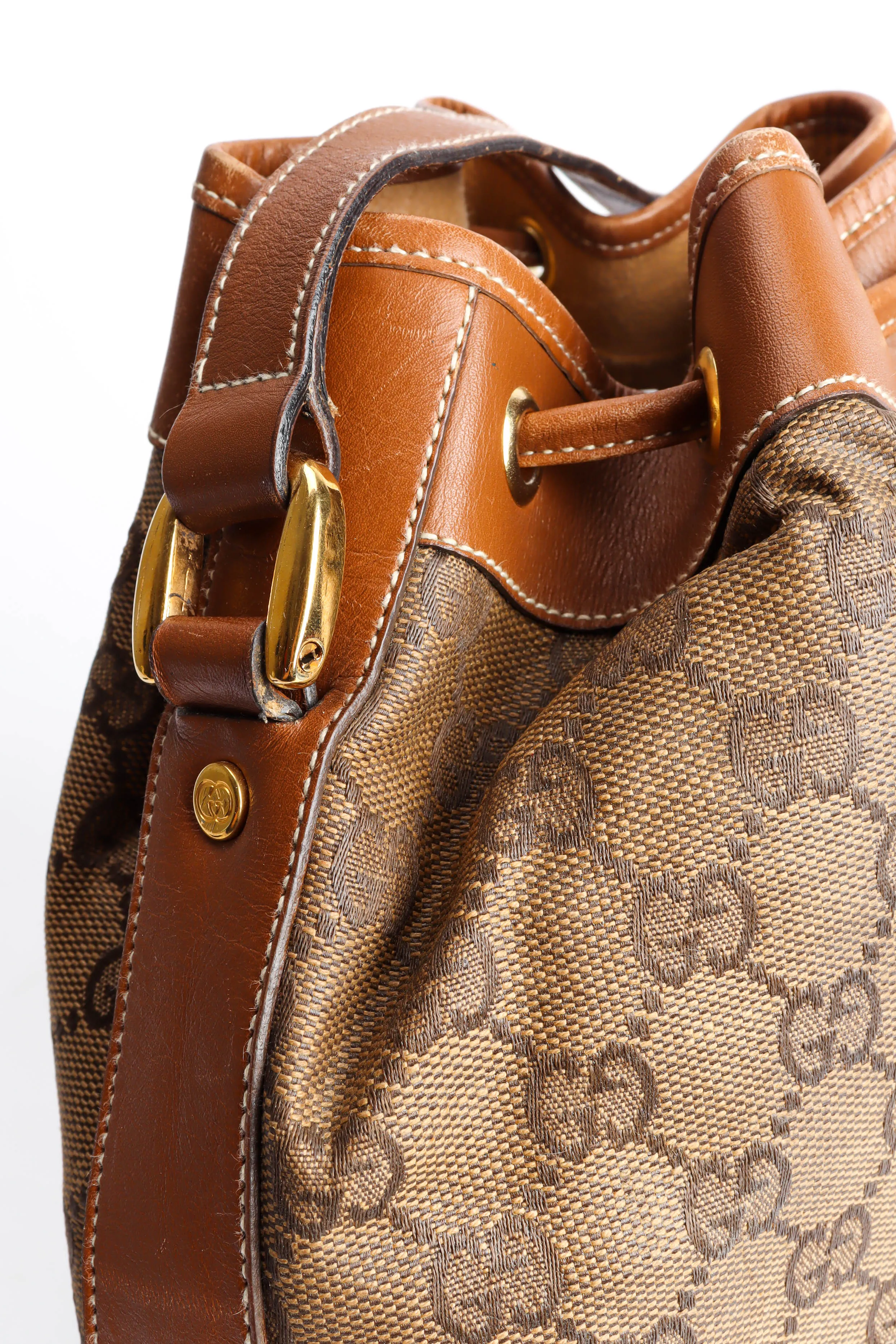 GG Monogram Drawstring Bucket Bag