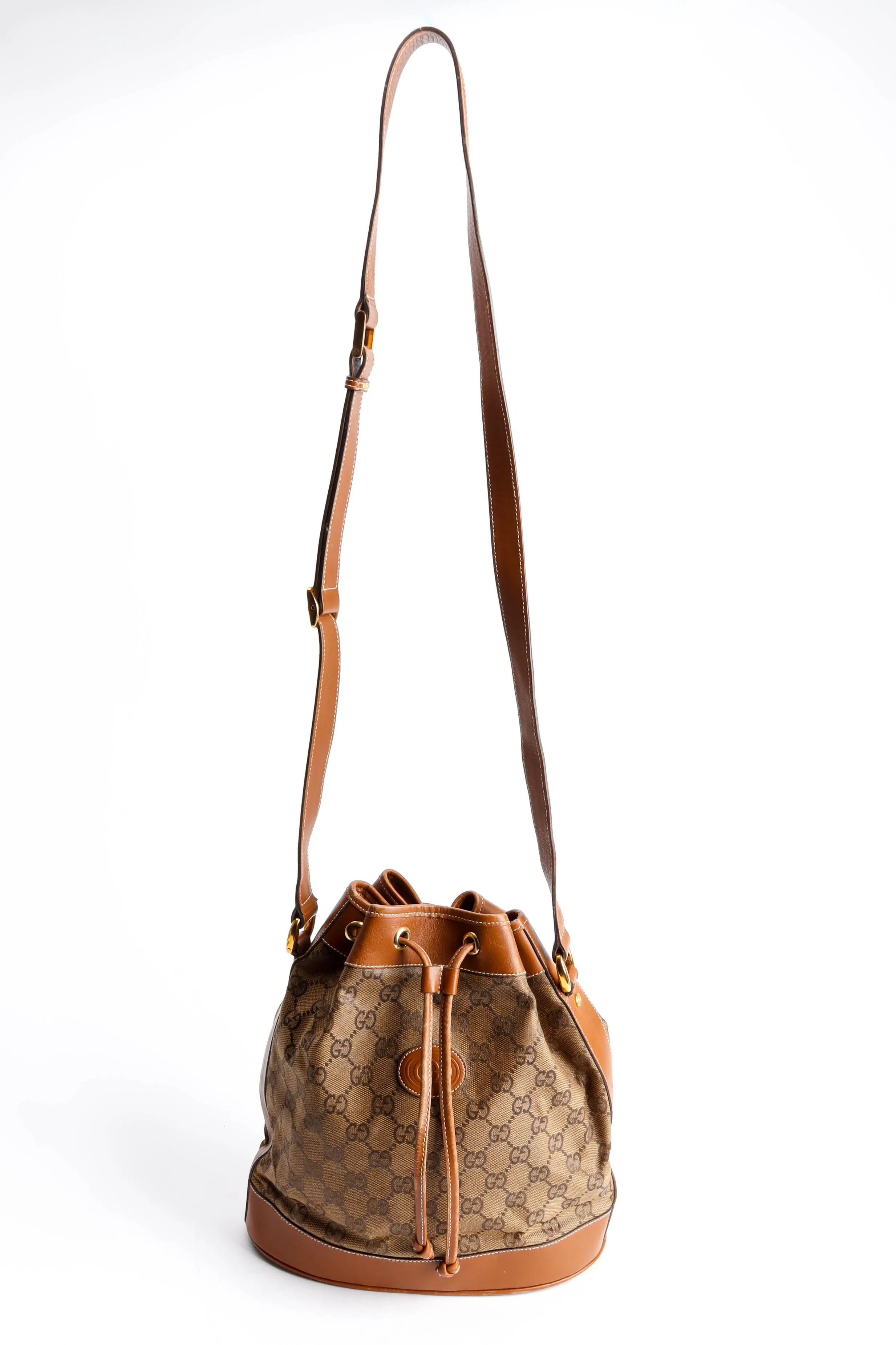 GG Monogram Drawstring Bucket Bag