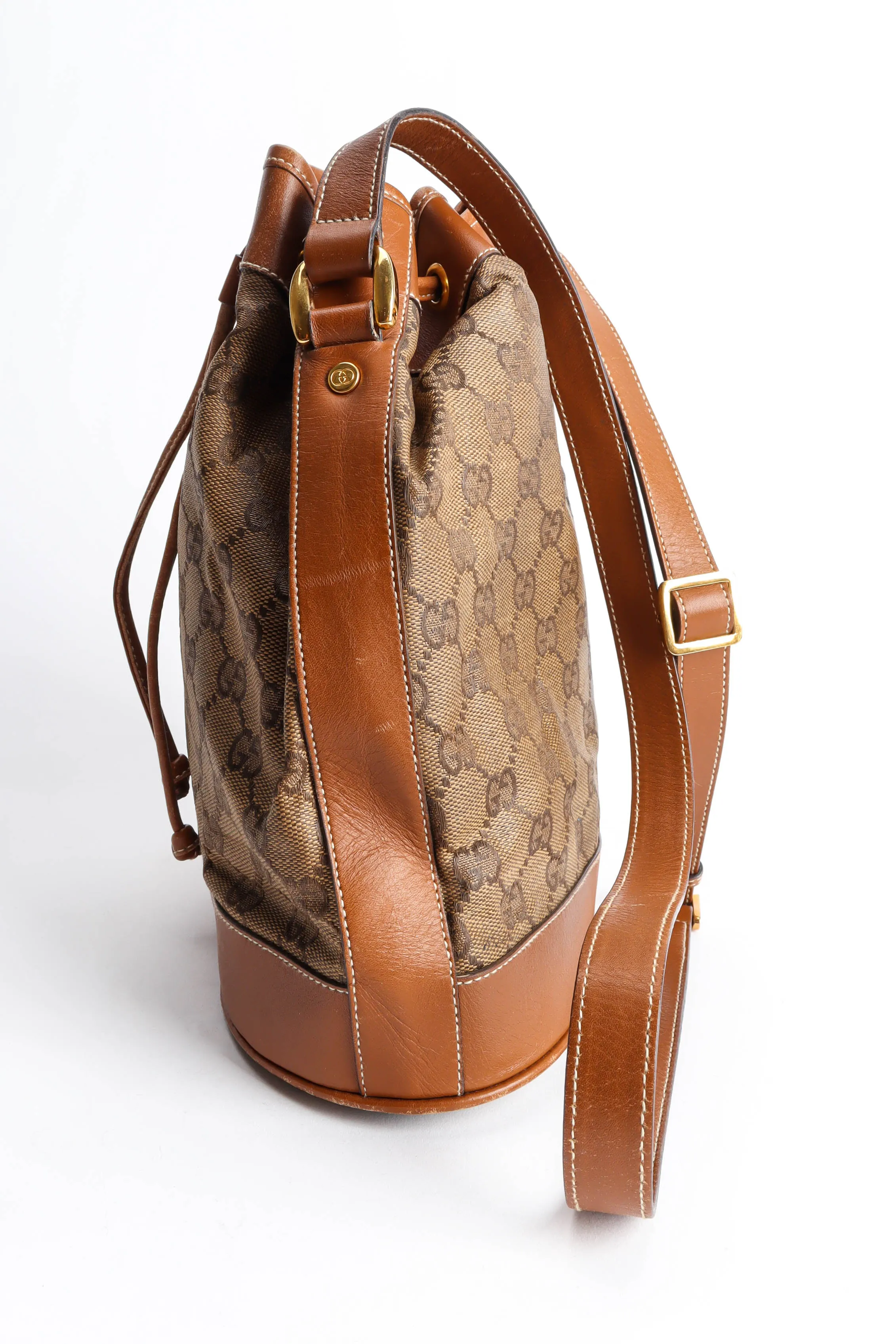 GG Monogram Drawstring Bucket Bag