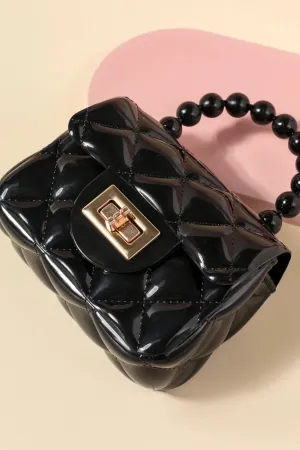 Girls Pearl Handbag Clutch Purse