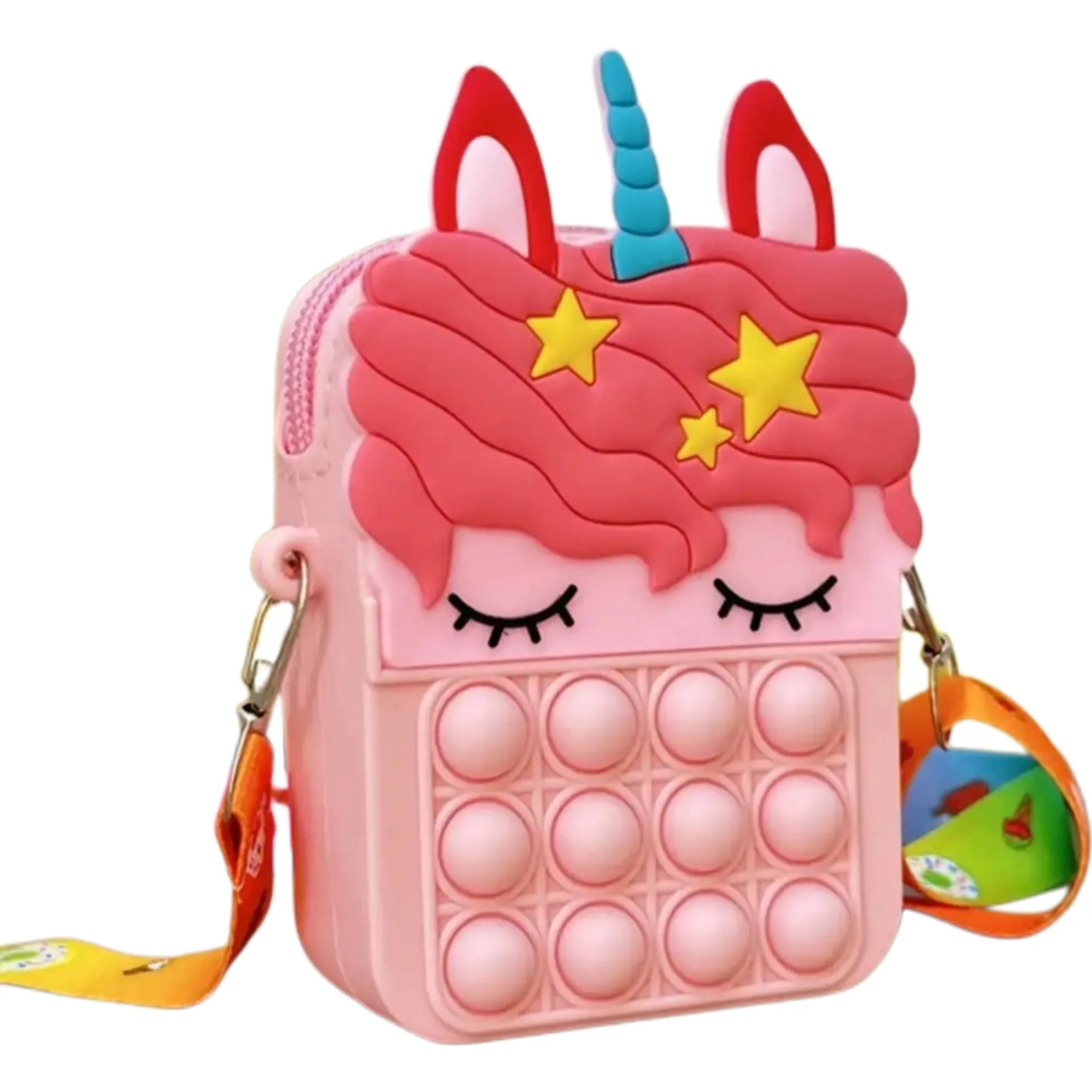 Girls Unicorn Pop-It Crossbody Handbag
