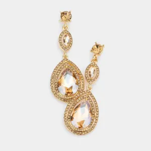 Gold Double Teardrop Earrings | 277185