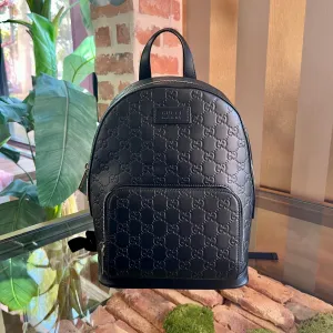 GUCCI Guccissima Signature Small Black Day Backpack