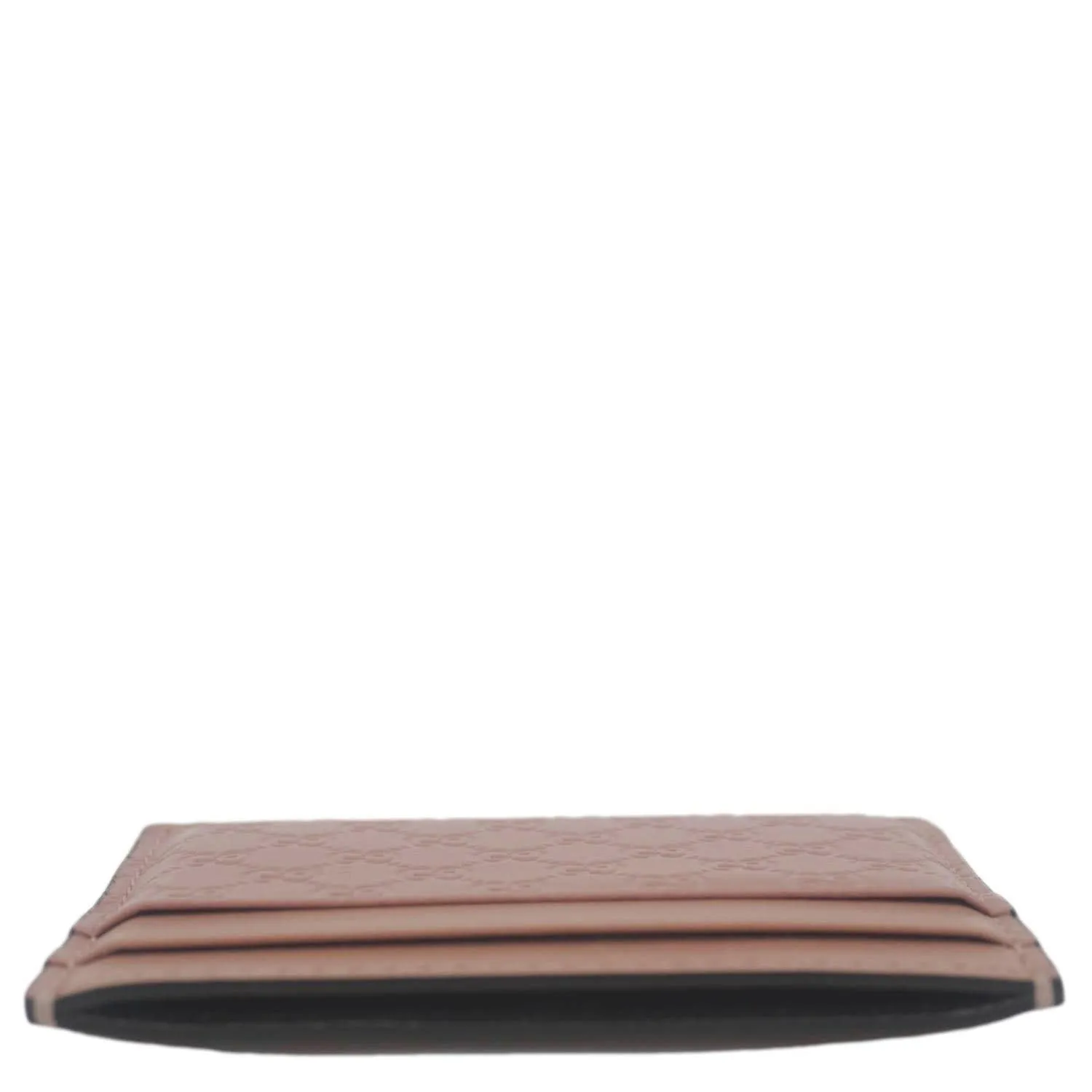 GUCCI Microguccissima Calfskin leather Card Holder Pink