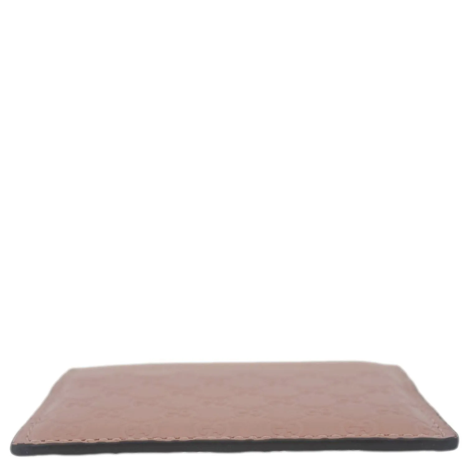 GUCCI Microguccissima Calfskin leather Card Holder Pink
