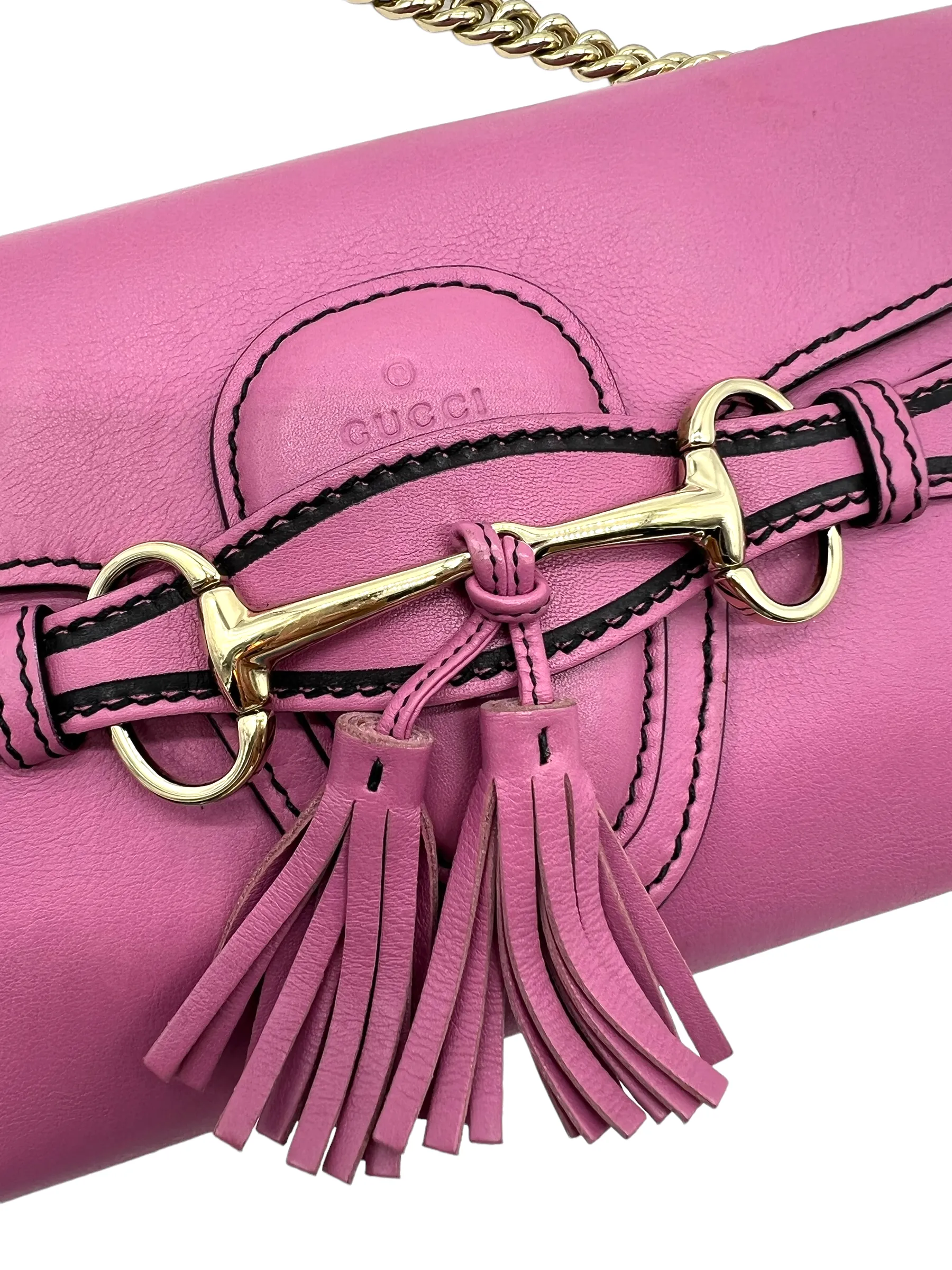 Gucci Rose Pink Leather Emily Handbag