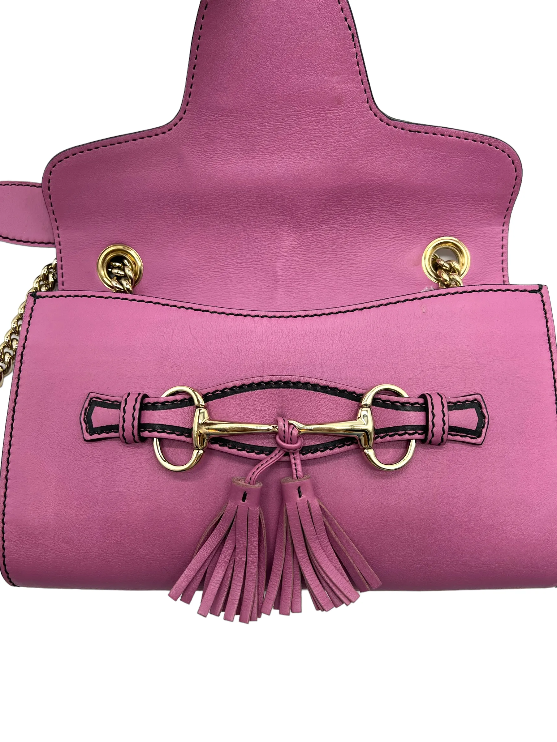 Gucci Rose Pink Leather Emily Handbag