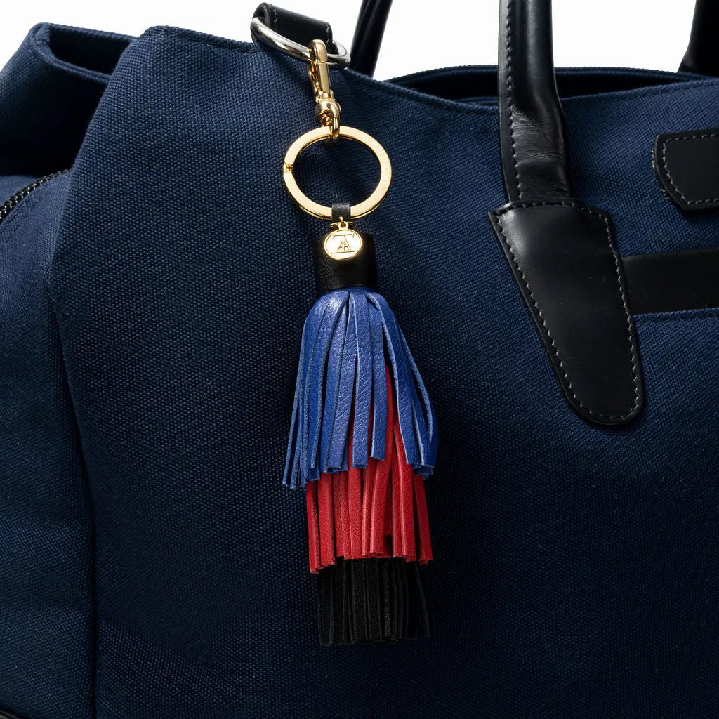 HANDBAG TASSEL  3-TIERED COLOR