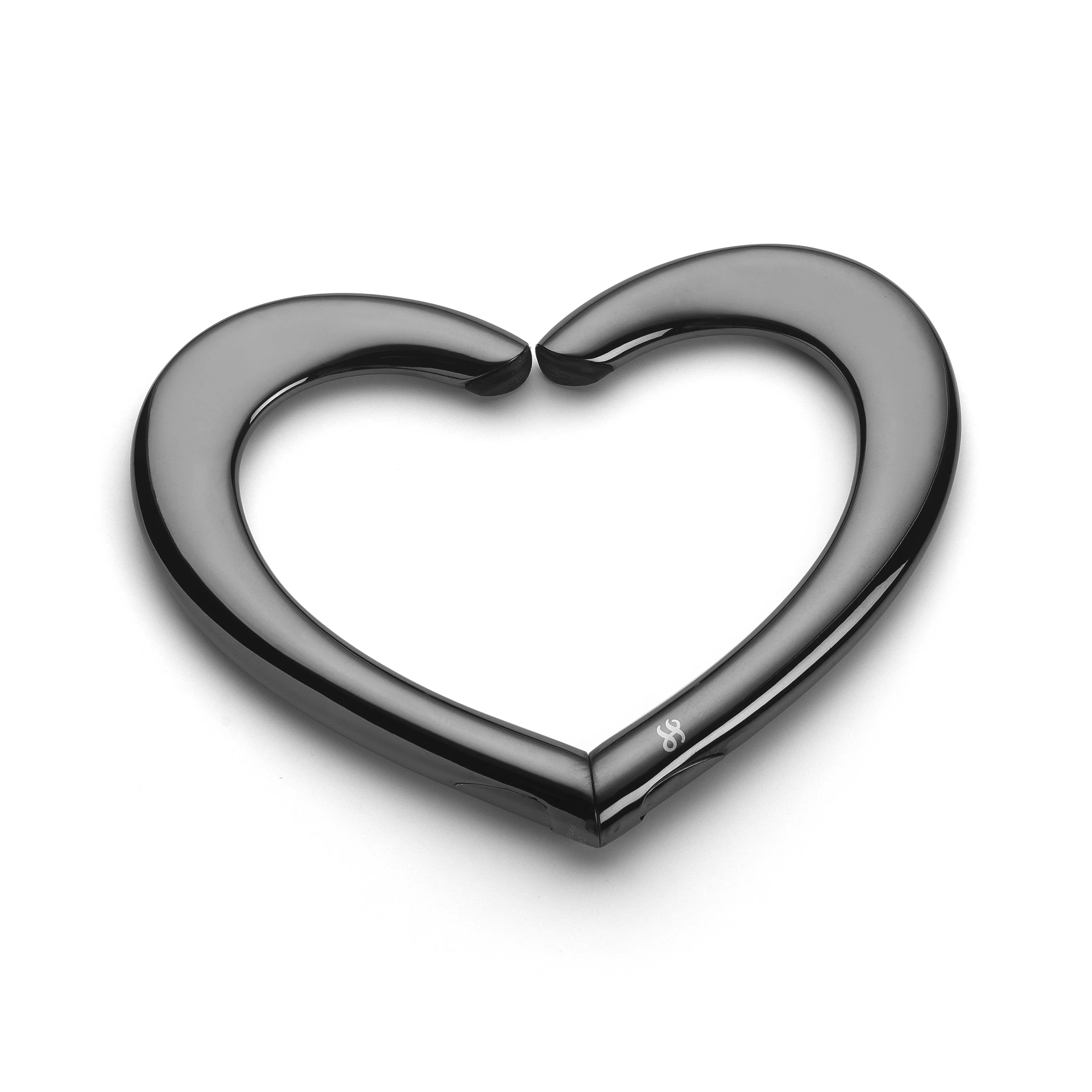 Heart - set of 3 purse hangers gold 22k, platinum  & black