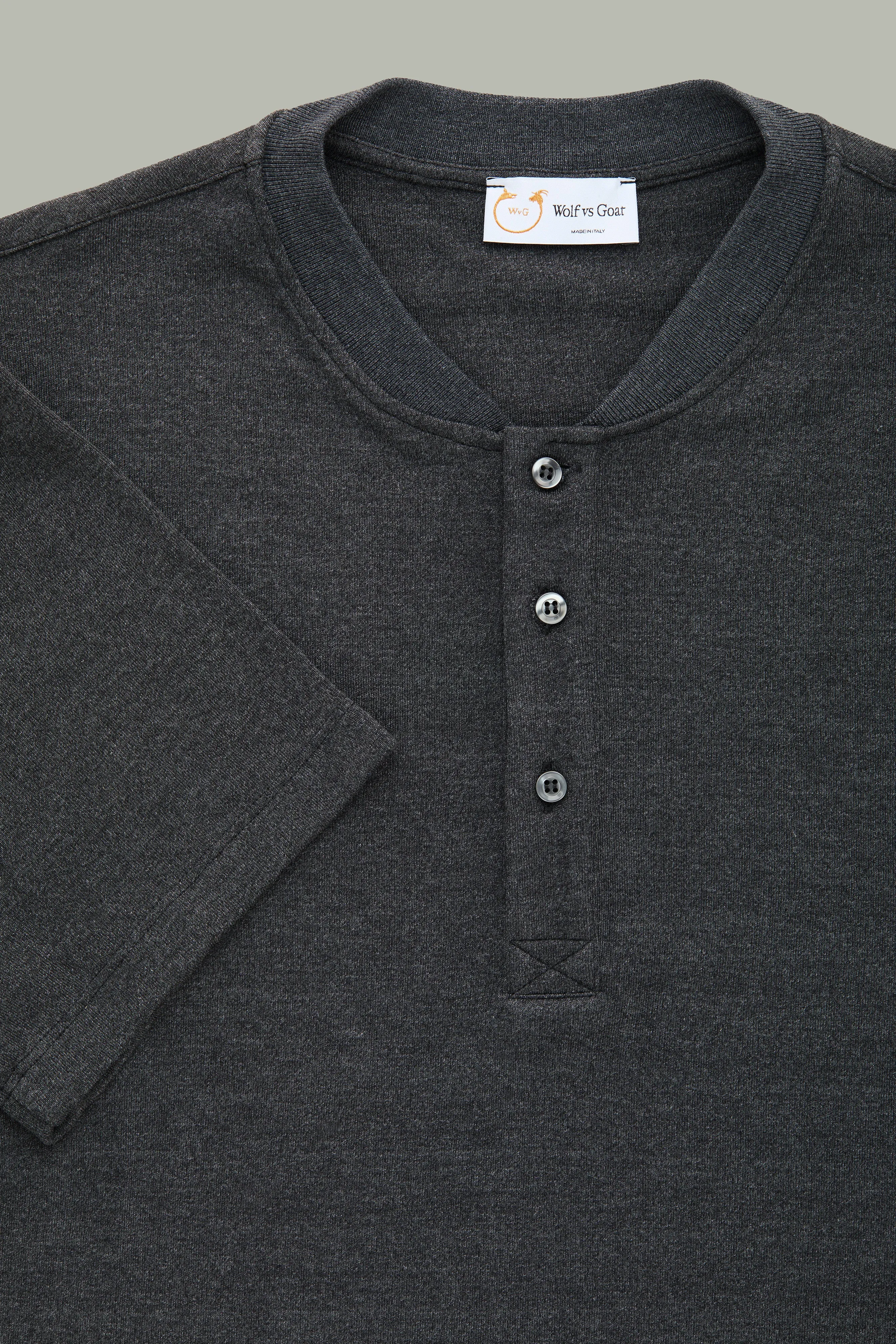 Henley Short Sleeve Bamboo Sorona Interlock Black