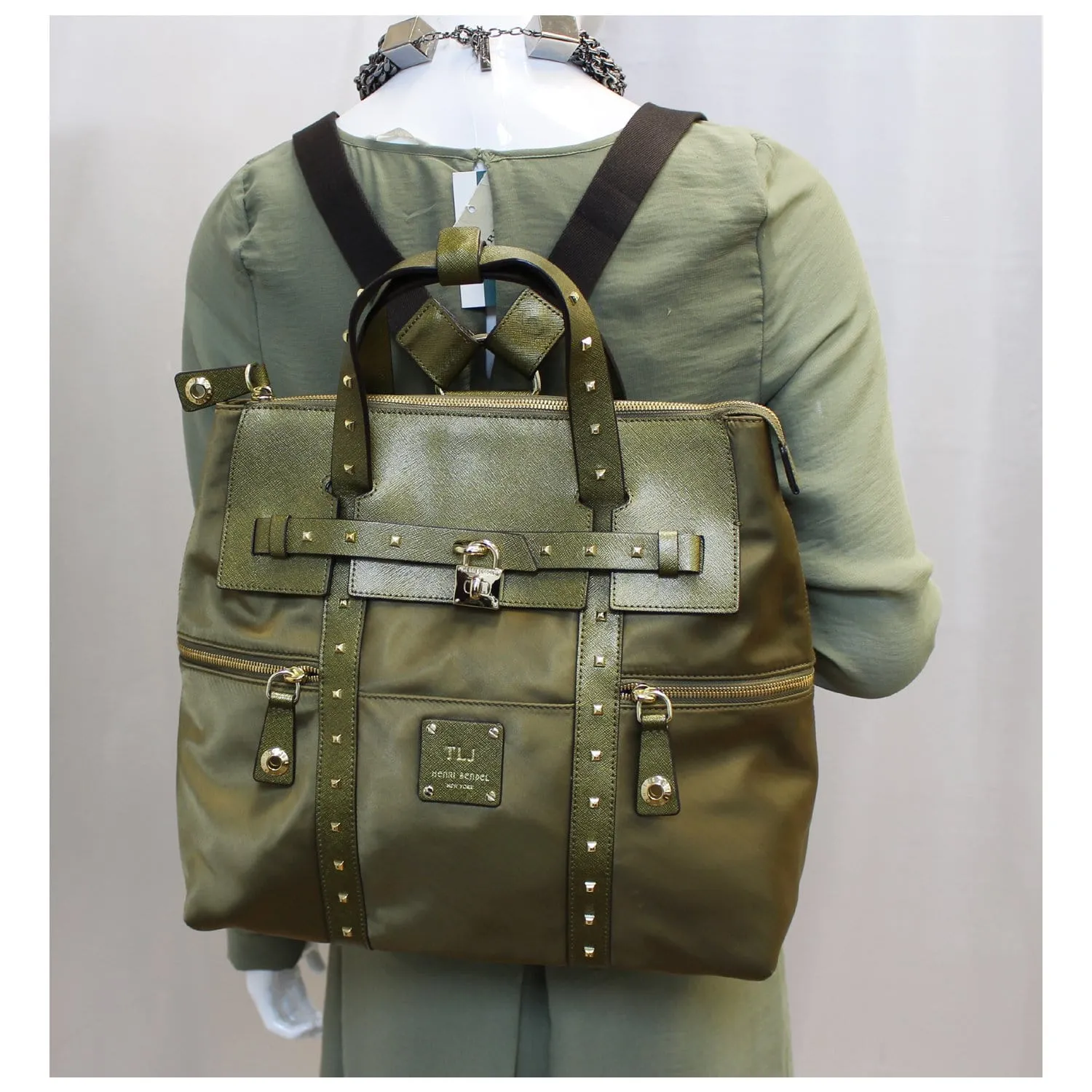 Henri Bendel Jetsetter Snake Convertible Backpack