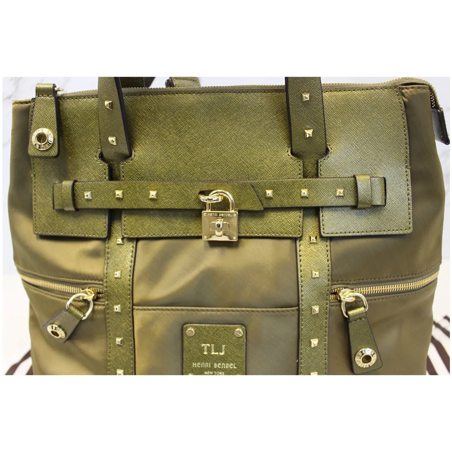 Henri Bendel Jetsetter Snake Convertible Backpack