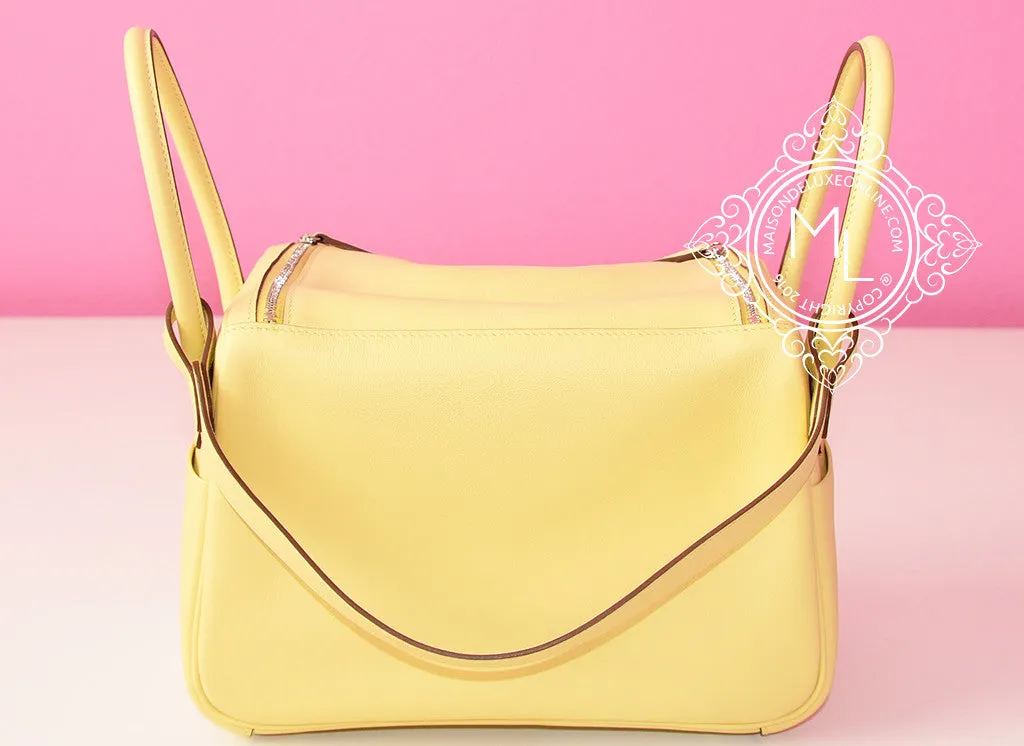 Hermes Jaune Poussin Yellow Lindy 26 Handbag