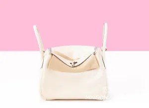 Hermes Lindy 26 Nata Sesame Verso Swift Handbag
