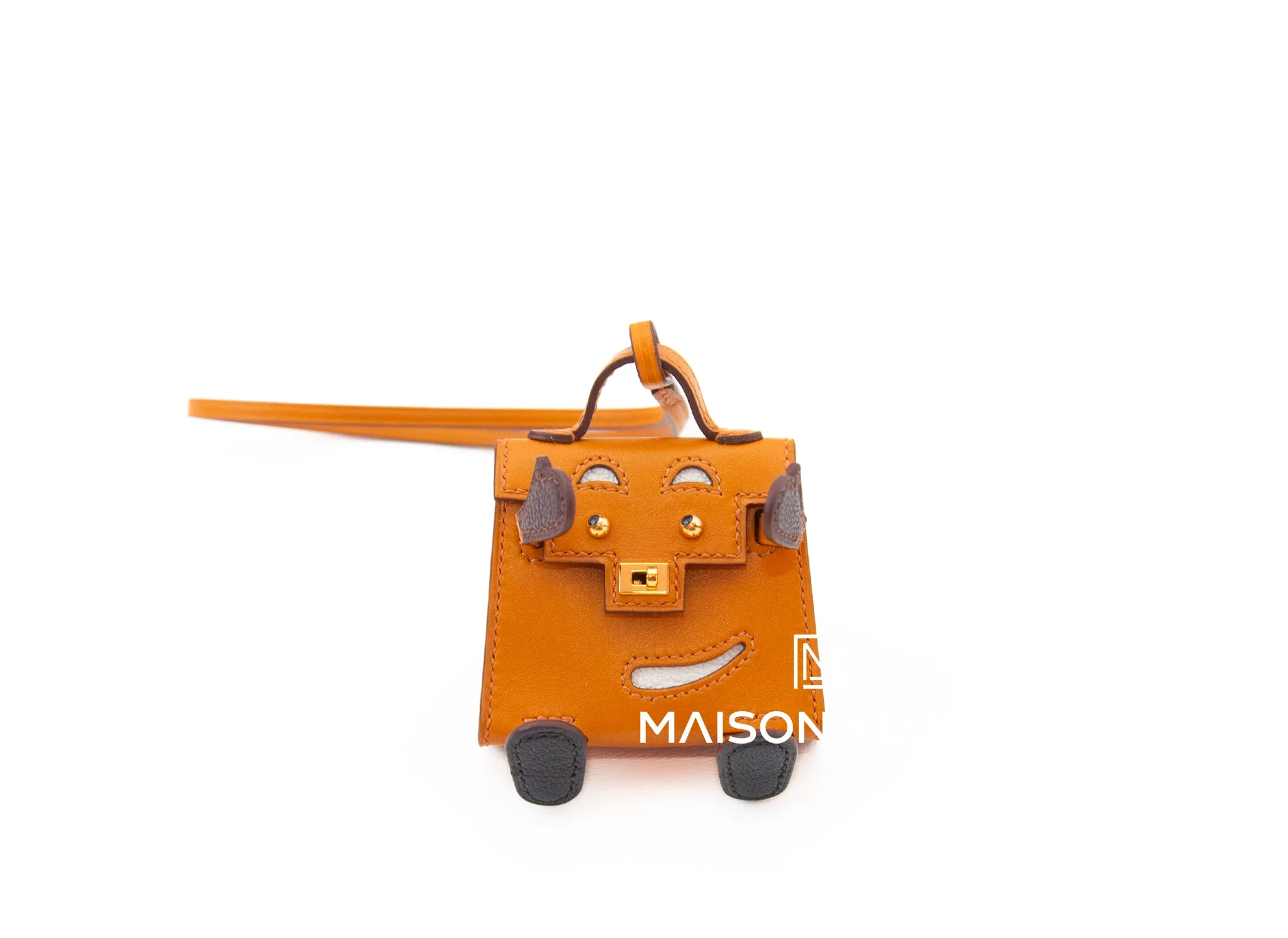 Hermes Quelle Idole Kelly Doll Bag Charm Naturel Sable