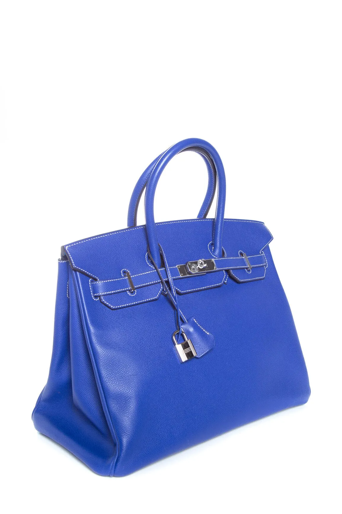 Hermès 2011 Candy Collection Electric Blue 35CM Birkin Handbag- Includes, Lock,