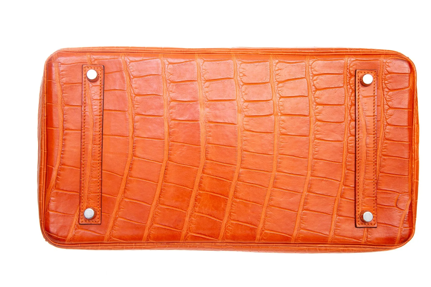 Hermès 2014 Orange Crocodile 35cm Birkin Handbag