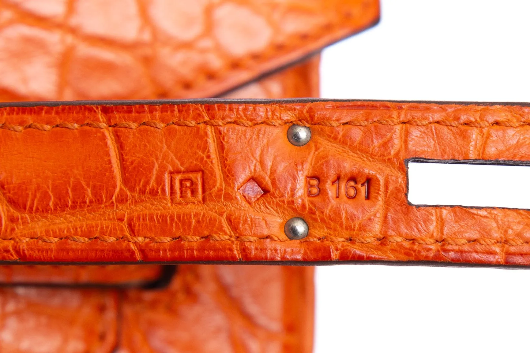 Hermès 2014 Orange Crocodile 35cm Birkin Handbag