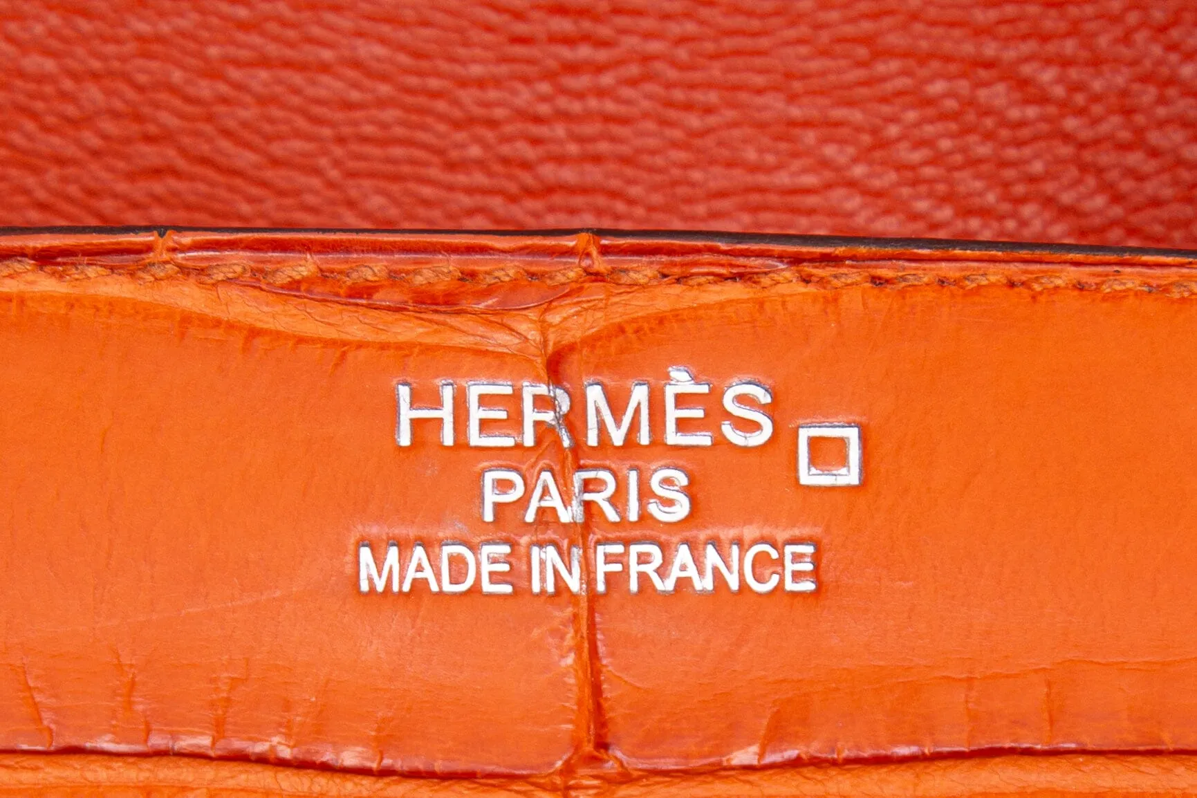 Hermès 2014 Orange Crocodile 35cm Birkin Handbag
