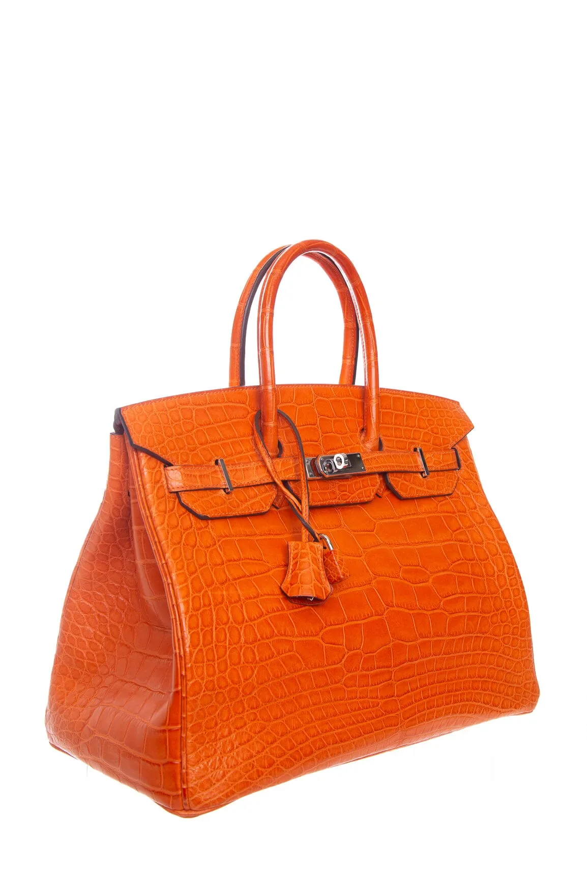 Hermès 2014 Orange Crocodile 35cm Birkin Handbag