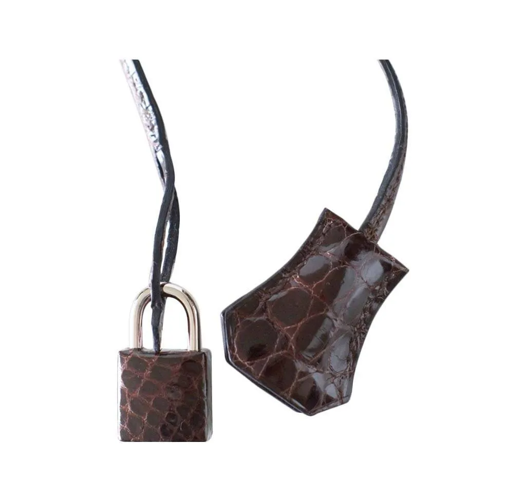 Hermès Birkin 35 Chocolate Crocodile Bag