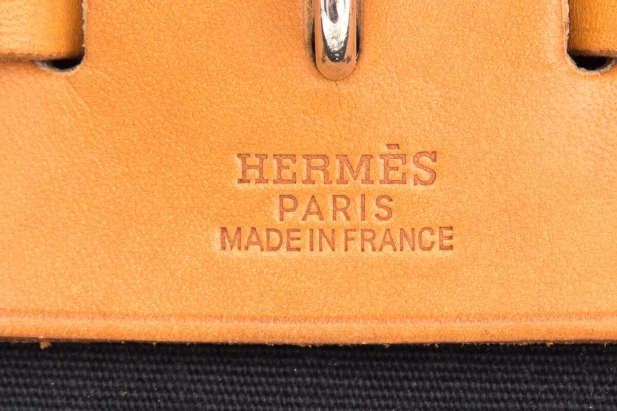 Hermès Black Canvas Herbag 31 Handbag