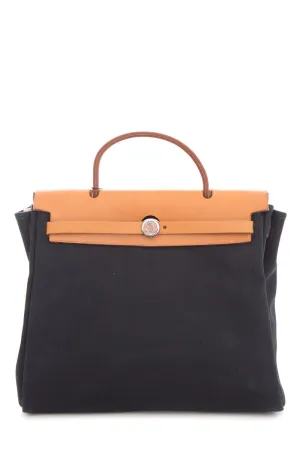 Hermès Black Canvas Herbag 31 Handbag